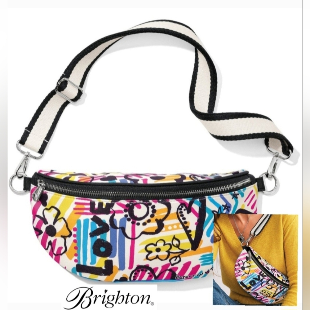 Brighton Graffiti Love Crossbody Bag